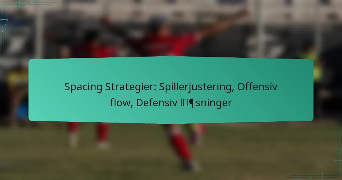 Spacing Strategier: Spillerjustering, Offensiv flow, Defensiv læsninger
