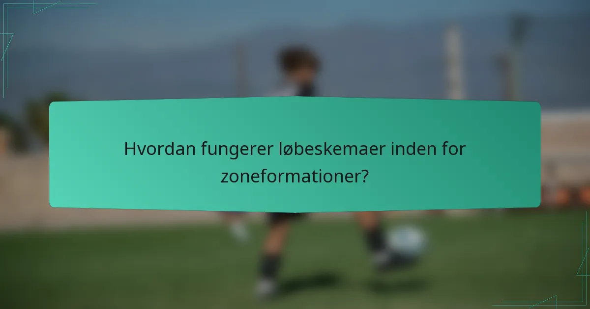 Hvordan fungerer løbeskemaer inden for zoneformationer?